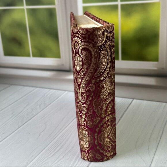 Vintage Photo 50 Page Album Book Burgundy Paisley Gold - Picture 5 of 8